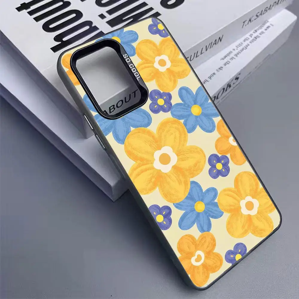 حافظة هاتف محمول على شكل زهرة صفراء مطلية بالزيت مناسبة لهاتف سامسونج S25 24 23 22 21 20 Plus/Ultra/FE مضادة للسقوط والصدمات #5