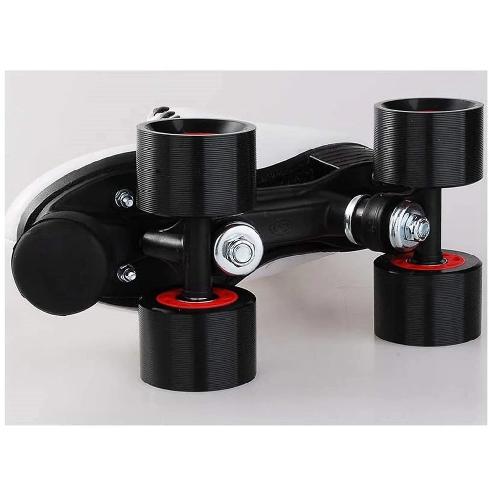 [MEGAL SALE]4Pcs Indoor Roller Skate Wheels 95A with Bearings 58mmx39mm PU Wear- Quad Roller Skate Wheels with 1 Wrench