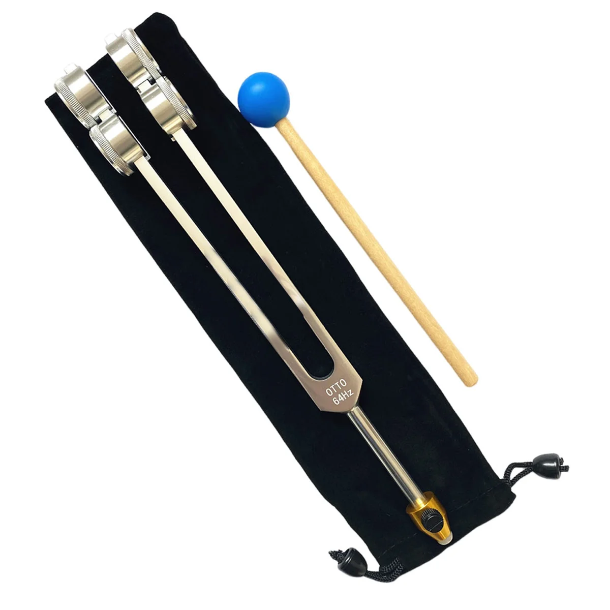 

A76K 64HZ Aluminum Tuning Fork Tool with Hammer Healing Sound Vibration Diagnostic Therapy Health Care Tool