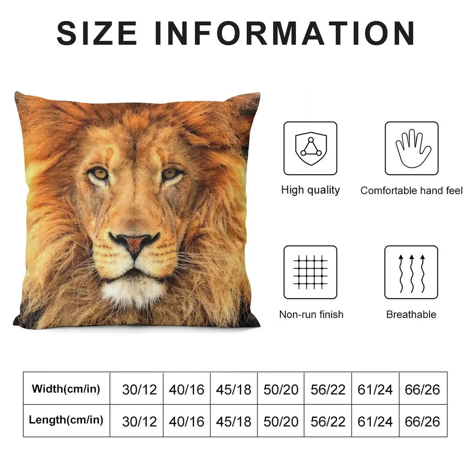 Beautiful Lion Face Wild Cat Glare Throw Pillow luxury home accessories Decorative pillowcase pillow