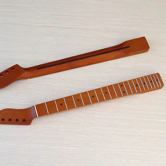 Electric Guitar Neck Maple Wood Matte Finish 21 Frets Midline Back Design 55-56 Wide Comfortable Handle for Instrument