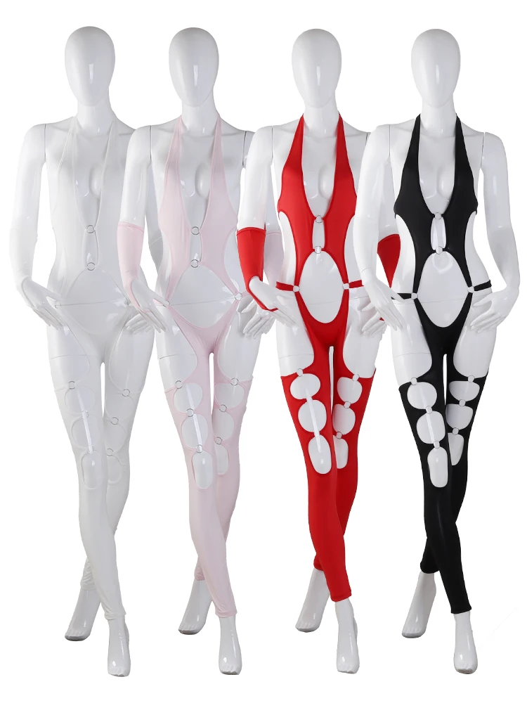 

Plus Bondage Fishnet Erotic Sexy Lingerie Striped Bodysuits Crotchless Catsuit Babydoll Outfit Uniform Teddies Underwear Set