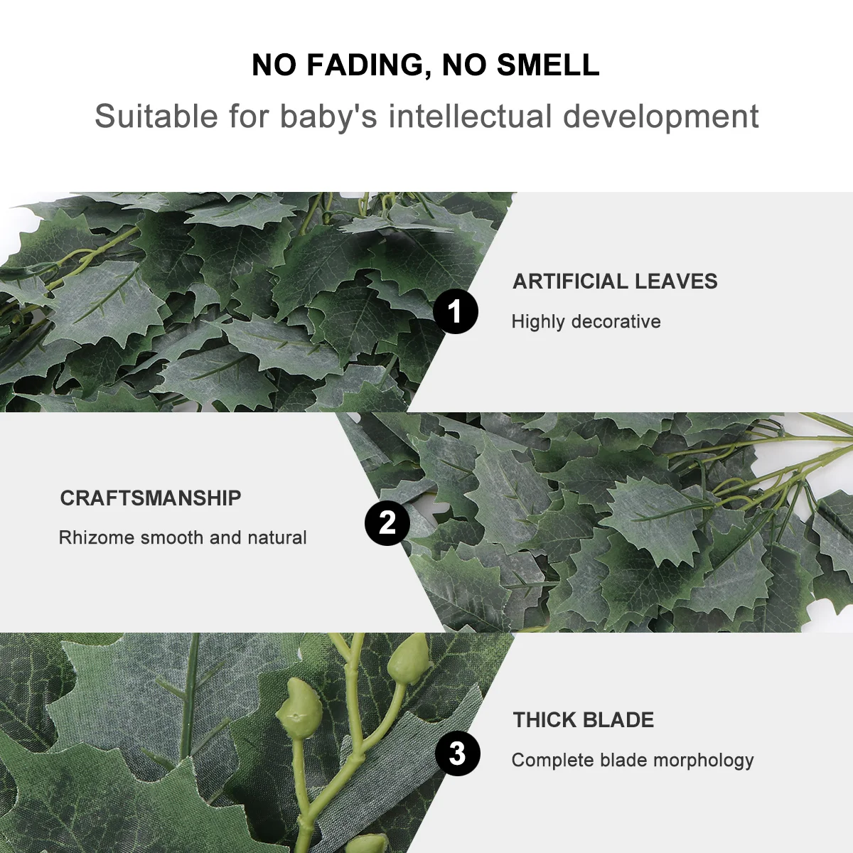 

1Pcs Realistic Artificial Christmas Leaves Bundle Premium Simulated Leaves Decor for Desktop Office Shelf Home Decoration Green