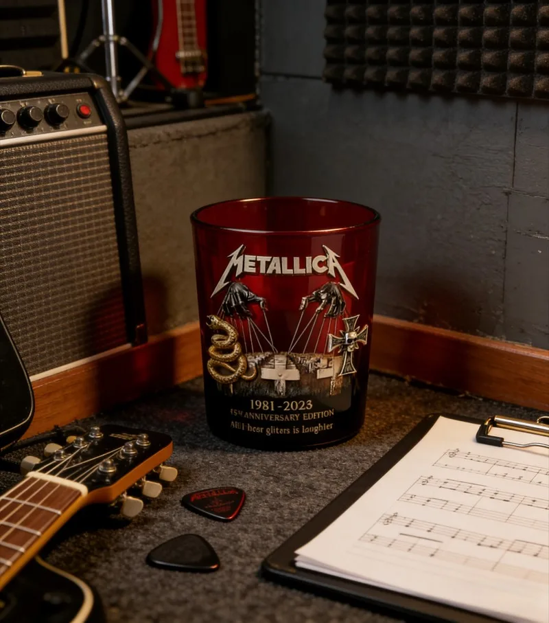 Metallica Metal Band Memorial Mug 3D Embossed Rock Water Mug, Vintage Punk Coffee Mug