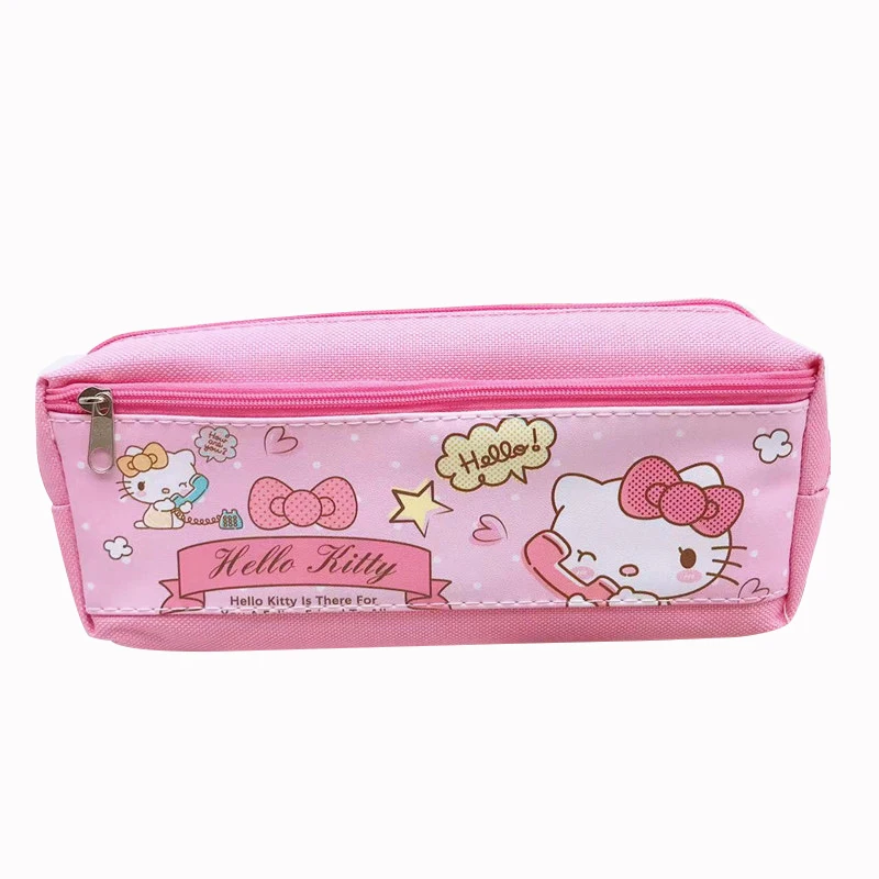 Piórnik Sanrio Kuromi Cinnamoroll melodia Pu Kawaii torba na długopis do kartonu szkolne materiały papiernicze pudełko przybory szkolne zabawki dla