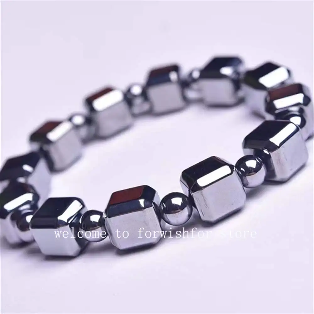 Health Energy Gem Square Bead Terahertz Bracelet Natural Bracelet Reiki Yoga Gem