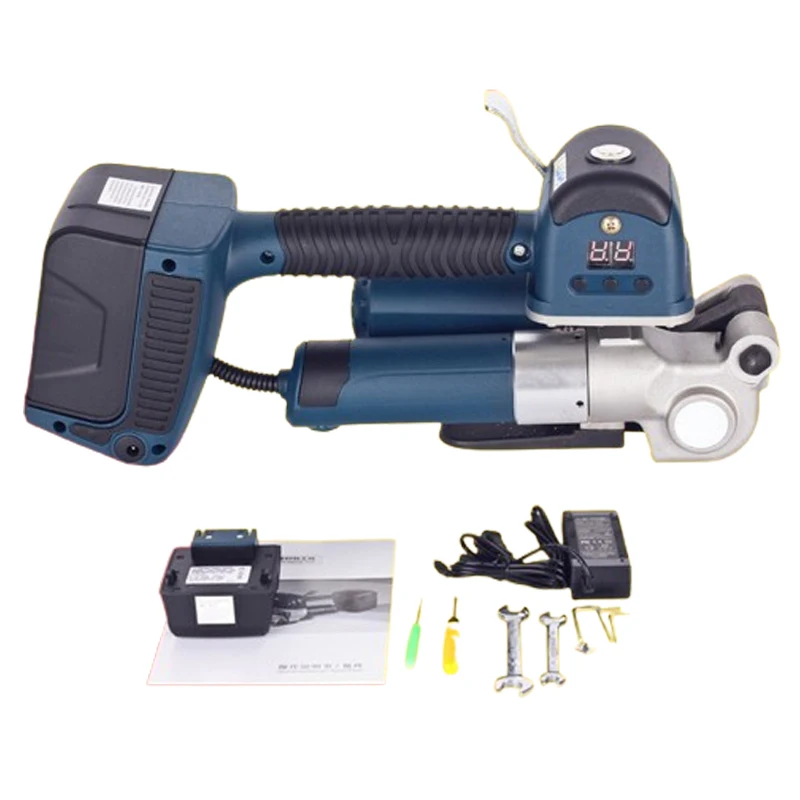 

Handheld Electric Battery Strapping Tool With 2 Battery Packing Machine for PET Band Belt Straps Friction Melting Kit