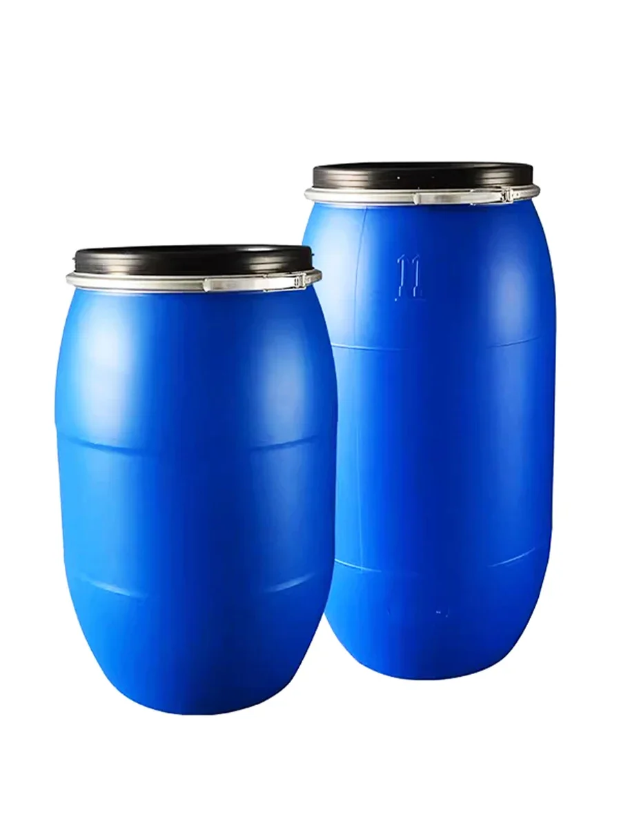 Thickened iron hoop half-section barrel 150L large-mouth household compost fermentation water storage plastic barrel