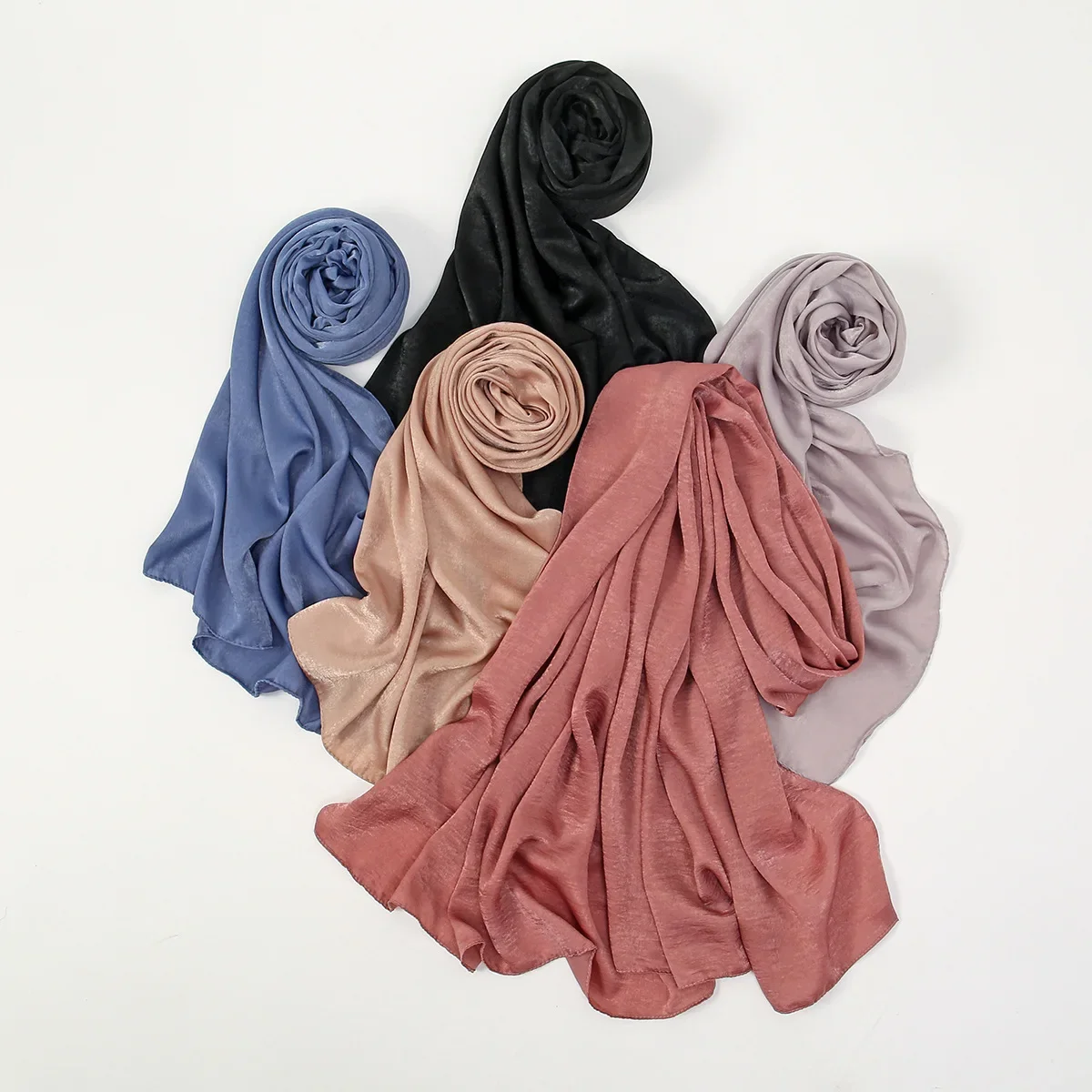 

Shiny Hijab Silk Scarf Woman Muslim Headscarf Fashion Bufandas Crepe Satin Scarves Shawl Wrap Headband Bandanas Foulard Turbante
