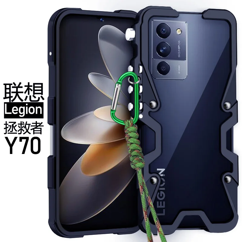 

Armor Screw Metal Bumper Aluminum Frame Case Shockproof Cover for Lenovo Legion Y70