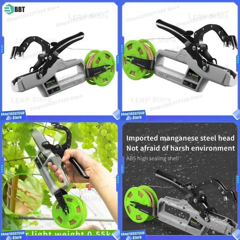 Automatic Electric Branch Tying Machine for Grape Kiwi Tomato Vine Binding Tool Garden Plant Support Device Quick Tapener