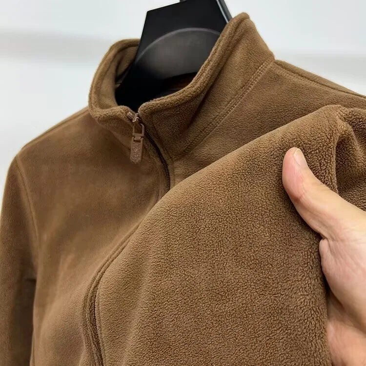 Unisex Double-Sided Fleece Jacket Warmth Outdoor Climbing Camping Travel Polyester  Inner Core Autumn Winter Coat