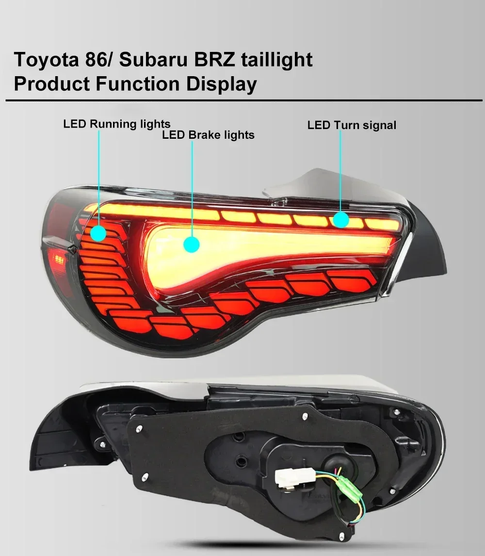 Pair Of Car Tail Light Assembly For Toyota 86 Subaru BRZ 2012-2018 LED Brake Signal Light Tuning Parts Car Rear Lamp System