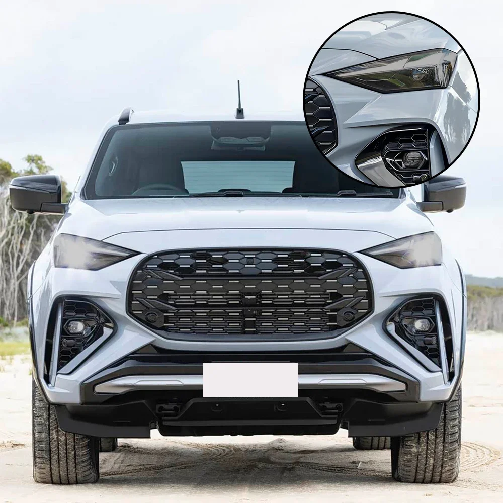 TPU Car Headlight Cover for Isuzu MU-X RJ50 2024-2026 Anti-Scratch High Gloss Smoke Black Pre-Cut Vinyl Wrap Protection Film Kit