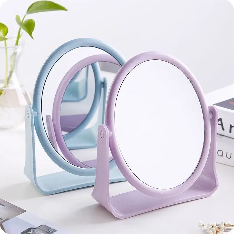 Europäischer Schminkspiegel im minimalistischen Stil, doppelseitiger HD-Tischspiegel mit Drehfunktion für Make-up und Schreibtische im Schlafzimmer – Detail 4