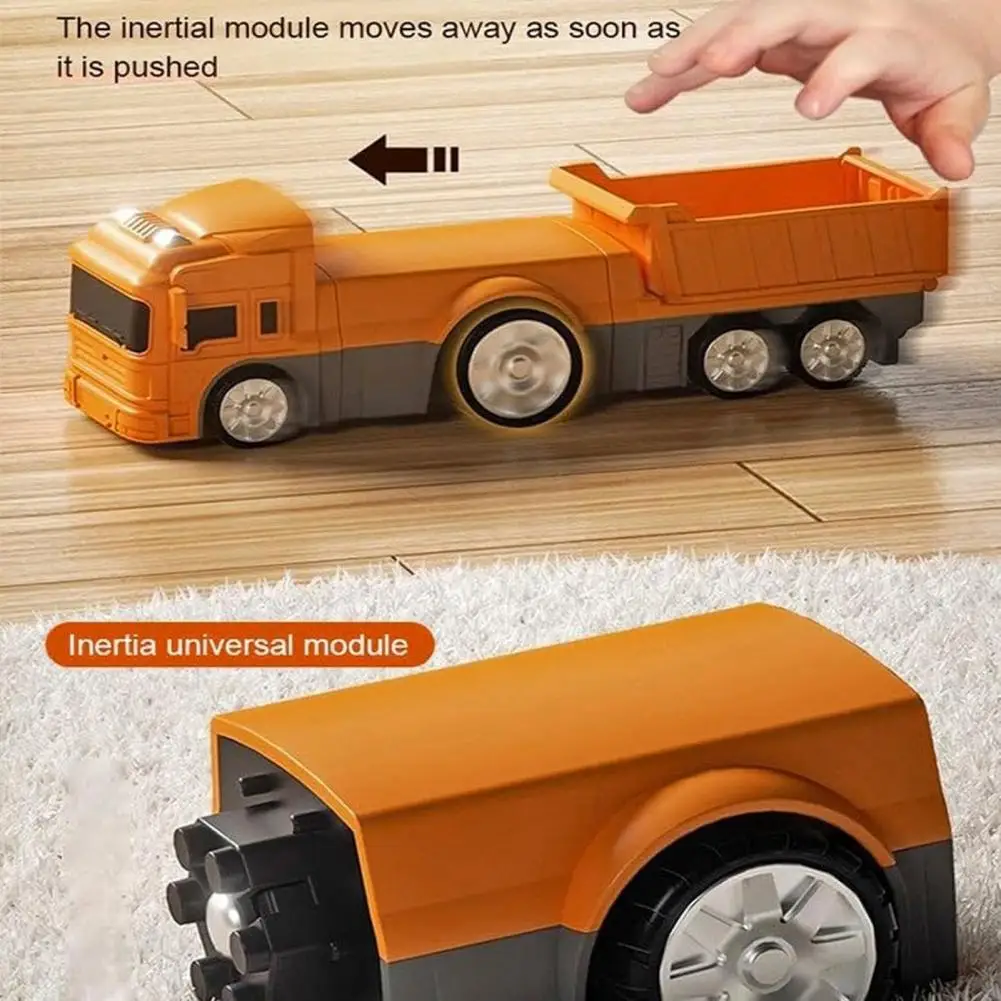 Jouet combiné de voiture magnétique, Robot transformant éducatif, ensemble de jouets pour tout-petits, camion de Construction modulaire magnétique pour garçons