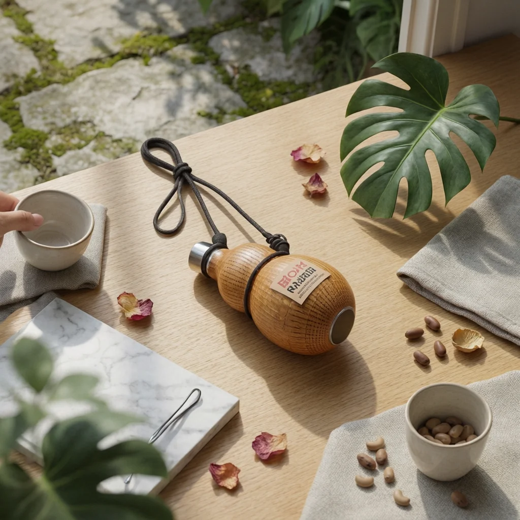Gourd-Shaped Vacuum Bottle Carrying Cord Gourd Water Bottle Double-Bulb Body Travel Friendly