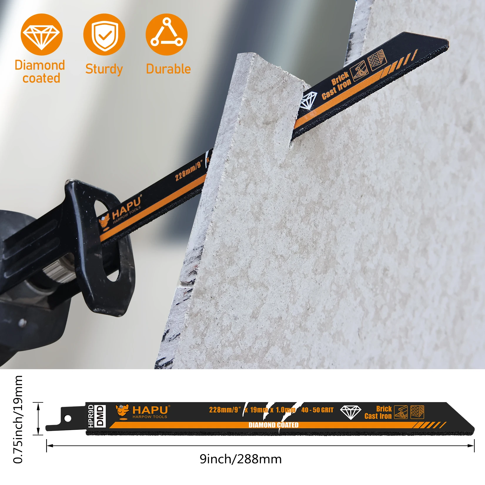 HAPU 3PCS Diamond Coated Recip - Brick Cutting Saw ulasan dan harga