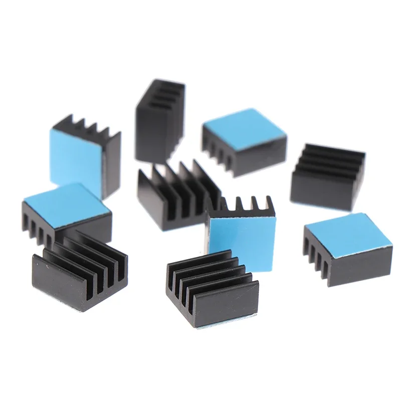 10pcs 8.8*8.8*5mm Aluminum Heatsink Radiator Cooler With Tape Applied