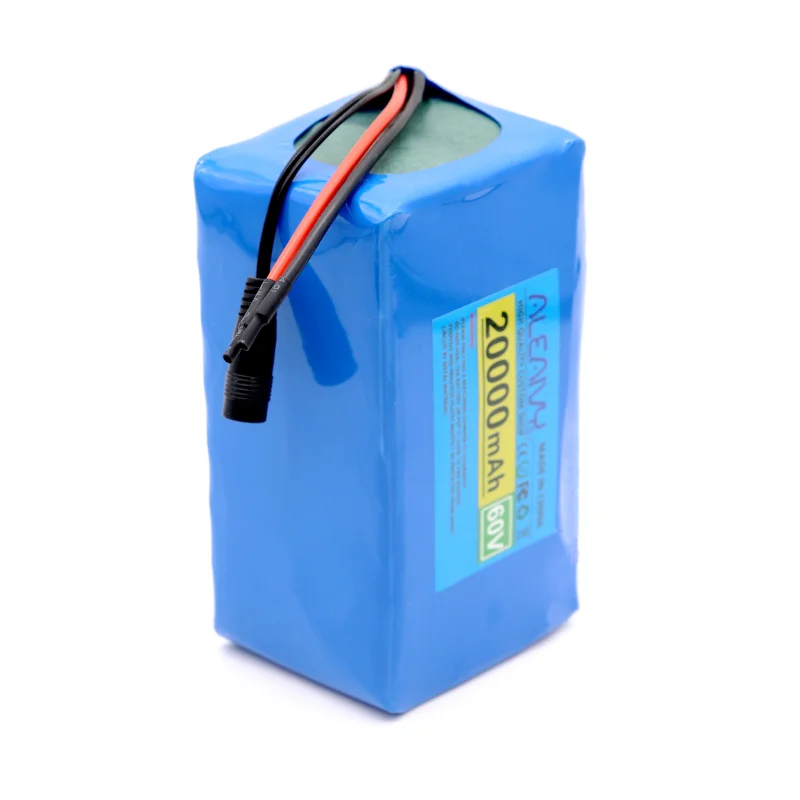 60V 16S2P 20Ah 18650 Li-ion Battery Pack 67.2V Lithium Ion 20000mAh Ebike Electric bicycle Scooter with 30A BMS 750W 1000Watt