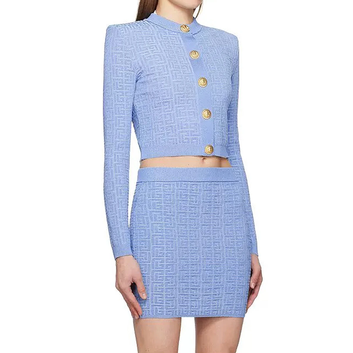 

Fashion Knit 3-Piece Set for Women: Button Cardigan + Halter Vest + Slim Short Skirt Autumn High Quality Outfit
