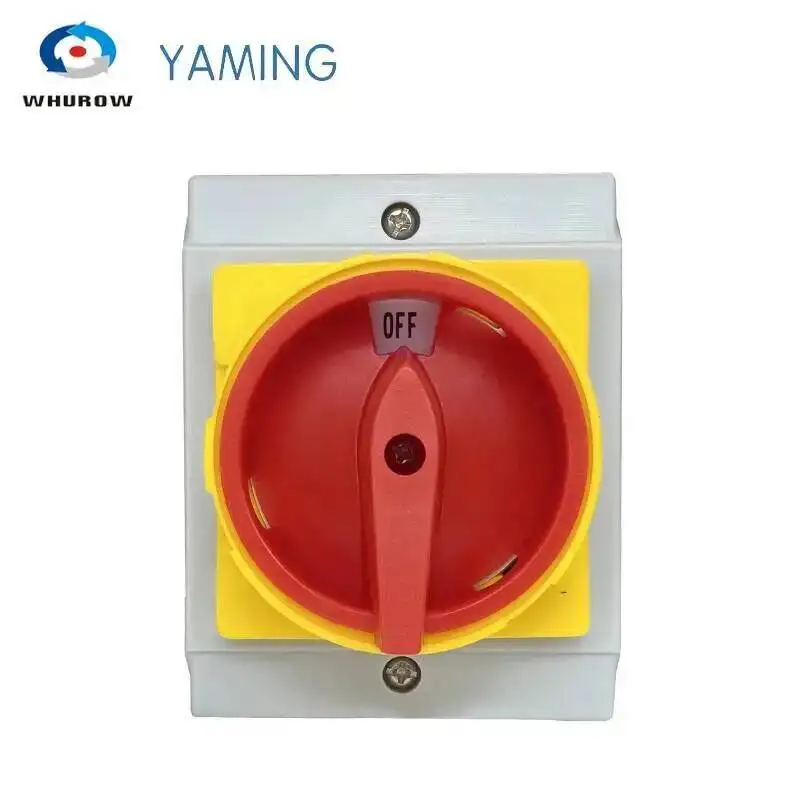 Yaming Isolator Switch Locking Fixed Padlock Rotary With Waterproof Enclosure 32A 690V 3Phases 2 Positions On-off YMD11-32D 3P