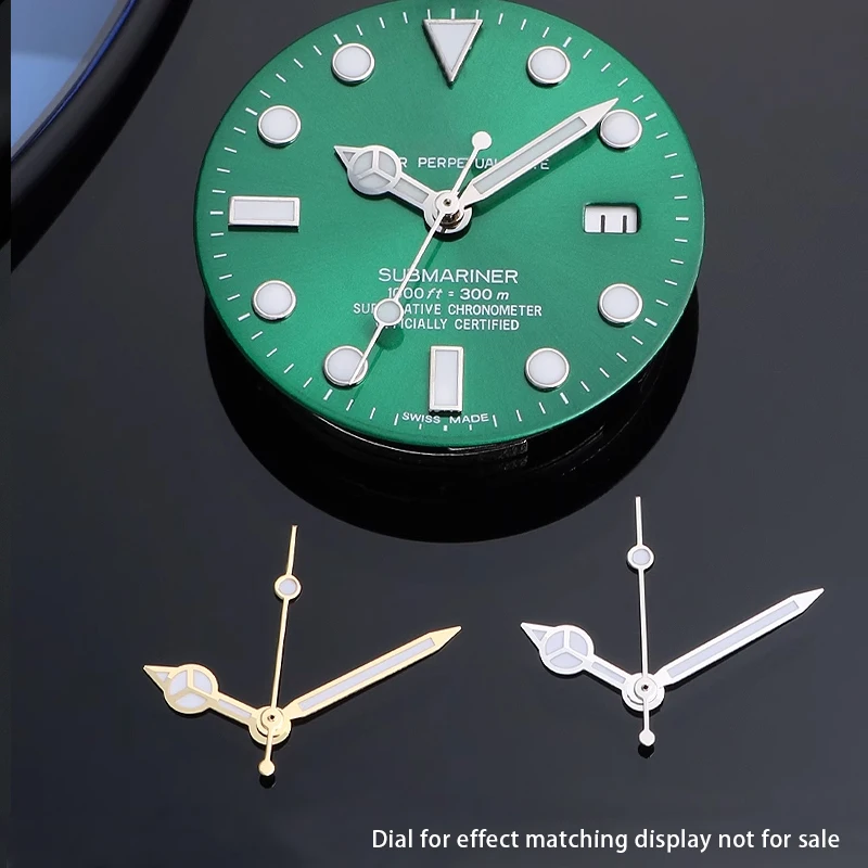 For Rolex Water Ghost Log Watch Series NH35/36 Movement Modified Pointer Green glow-in-the-dark Second Hand Watch Second