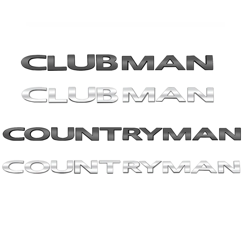 3D Metal Car Letters Logo Rear Tailgate Trunk Emblem Badge Decal Stickers For MINI Countryman Clubman Cooper S John Works