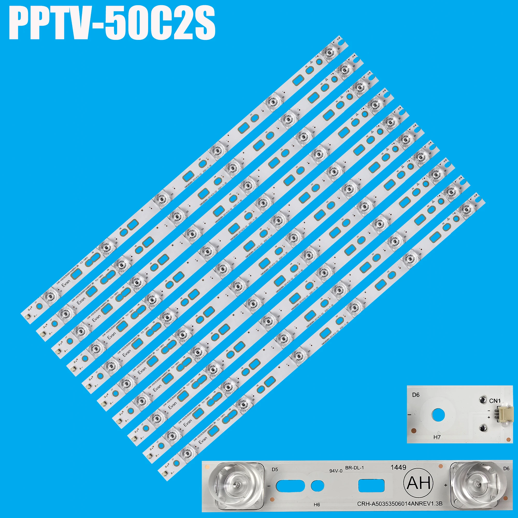 LED Backlight strip for Telefunken TF-LED50S13T2 SW500M05 50S9 K50 K50JPPTV-50C2S CRH-A503535060151 SW50D06A-ZC14CG-02