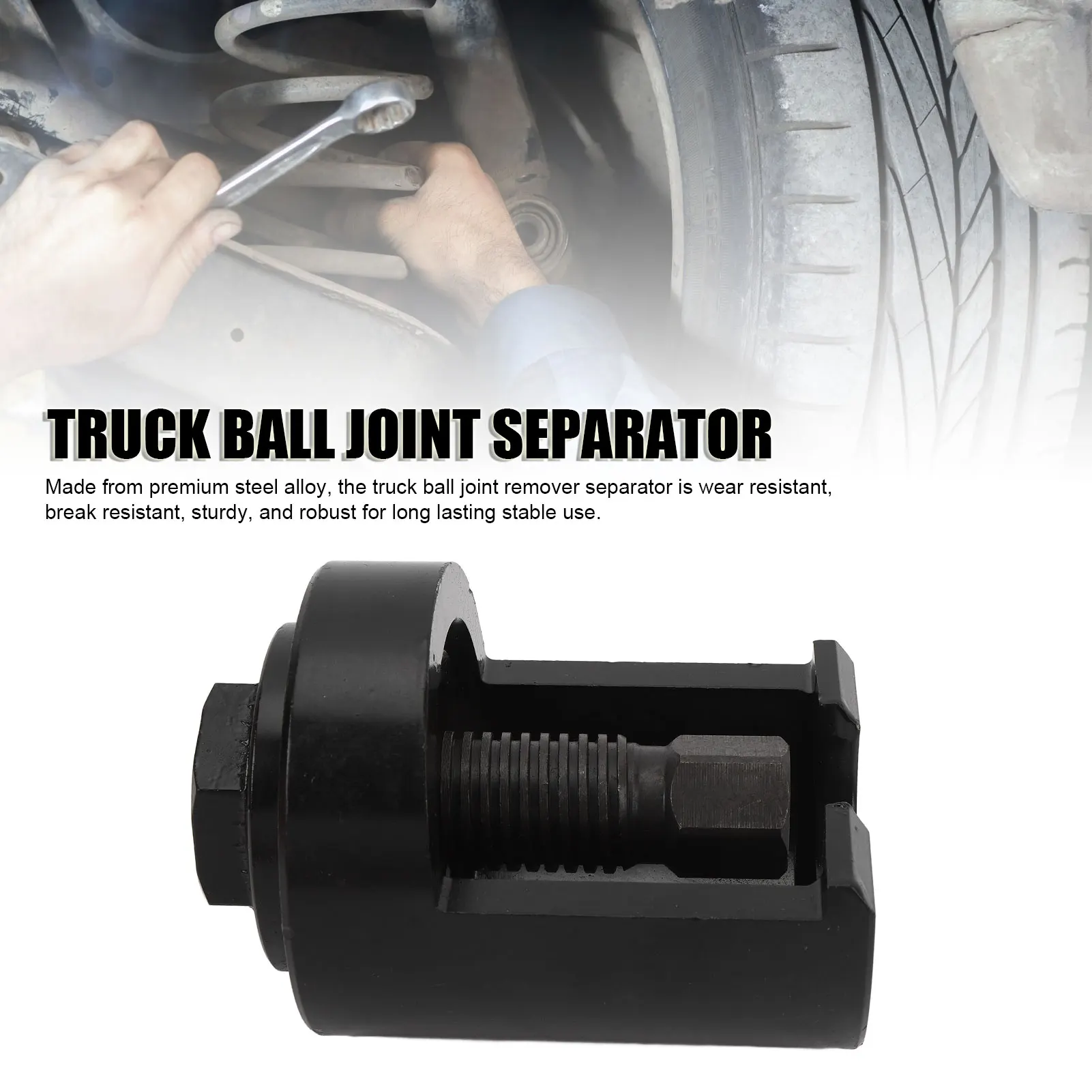 

Ball Joint Separator Break Resistant Stable Performance Steel Alloy 36 X 69mm Ball Joint Puller Disassembly Tool for Truck