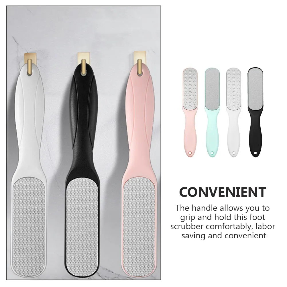 

4pcs Foot File Callus Remover Double-sided Scrubber Hard Skin Care Tools Stainless Steel Manual Feet Dead Skin Grater Nail File