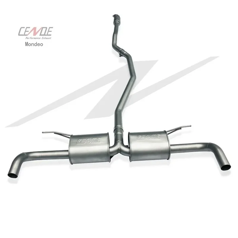 Muffler Tips Stainless Steel 304 Carbon Fiber Mirror Polished Surface Aggressive Sound Mondeo 2013-2017 Racing Tuning Parts Kit