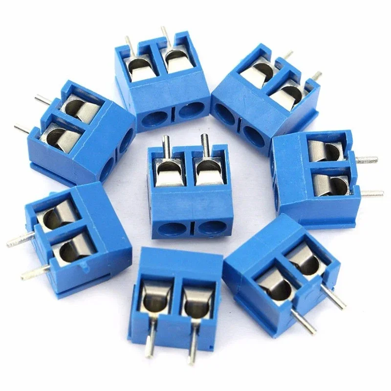 ALLGOOD 40pcs Terminal Blocks Blue 2-Pin Screw Terminal Block Connector 5.08mm Pitch Panel PCB Mount For Electric Industry