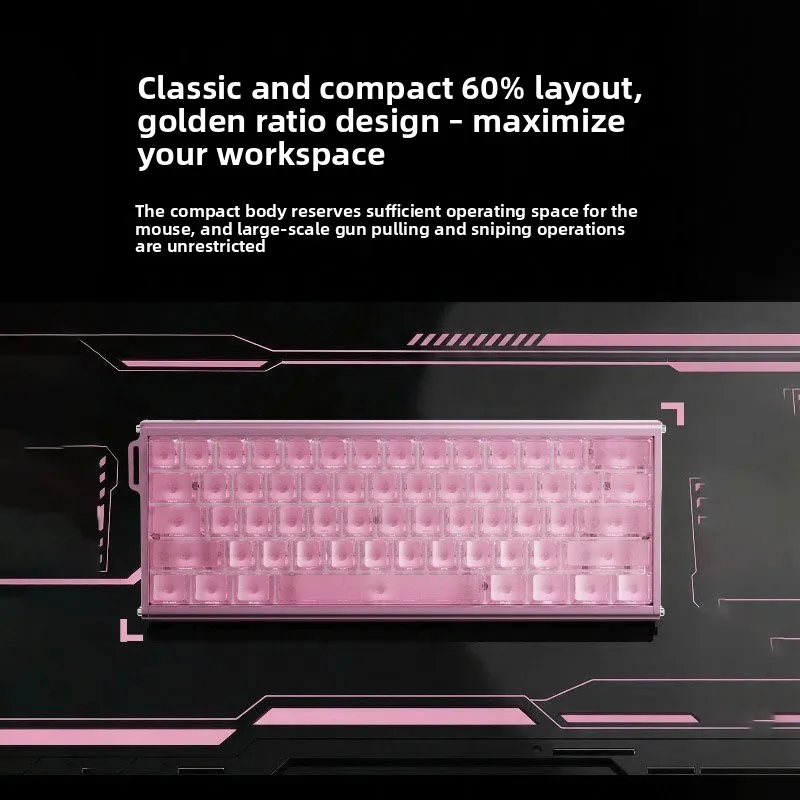 Ajazz ALUX60 TITAN Wired Mechanical Keyboard Magnetic Switch CNC Aluminum RGB Hot-Swappable Custom E-sports Gamer Keyboard