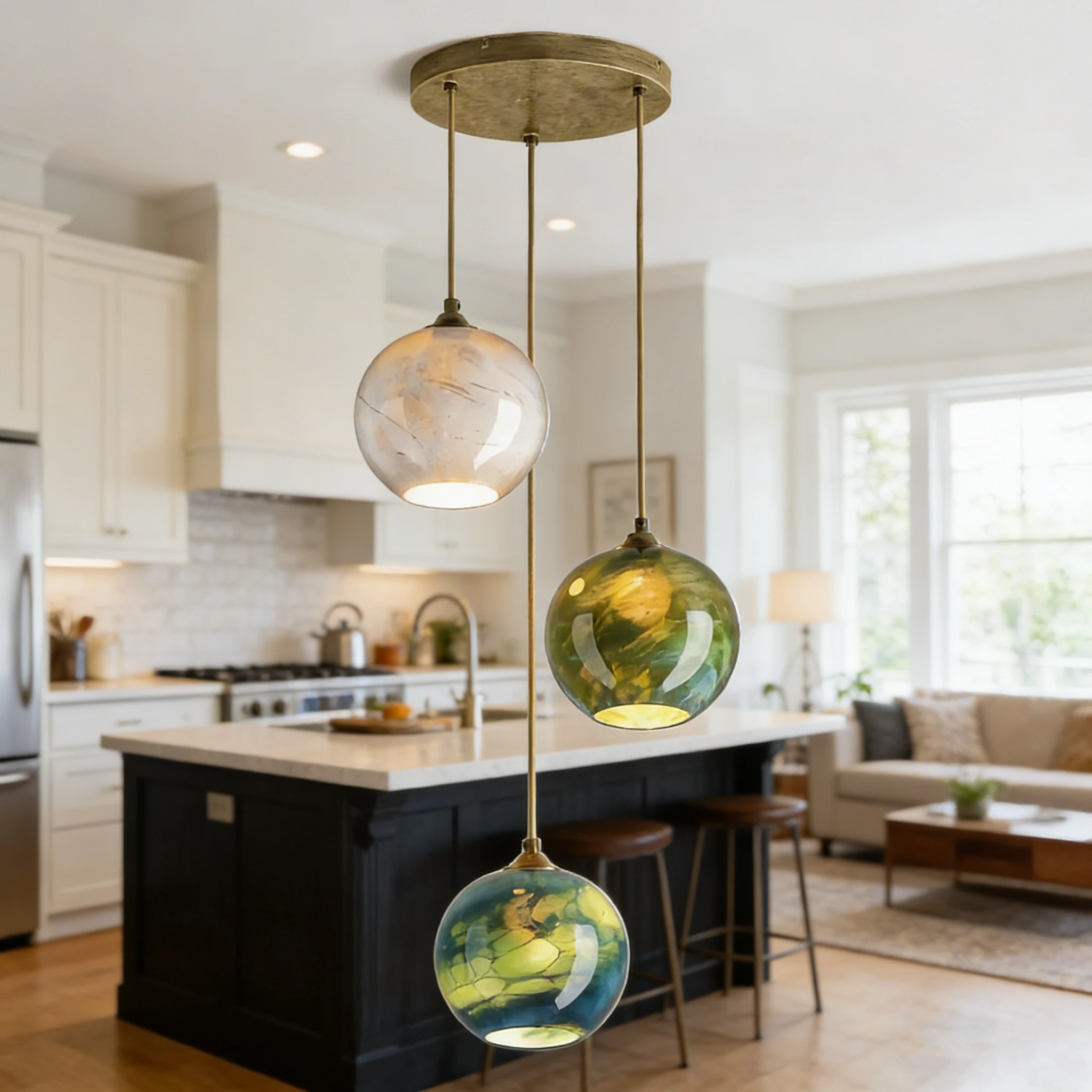 

Modern Glass Chandeliers Home Lighting for Dining Living Room Lamps Kitchen Table Bedroom Ceiling Lamp Home Decor Pendant Light