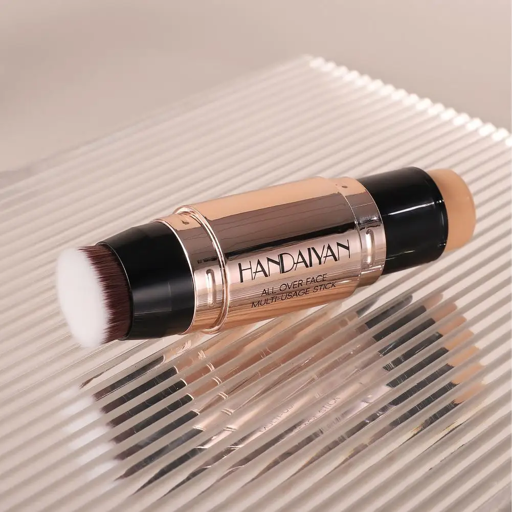 

Double-head Face Bronzer Contour Stick Cream Makeup Brush To Long-lasting Light Easy And With Dark Waterproof Color Shadow W5D3