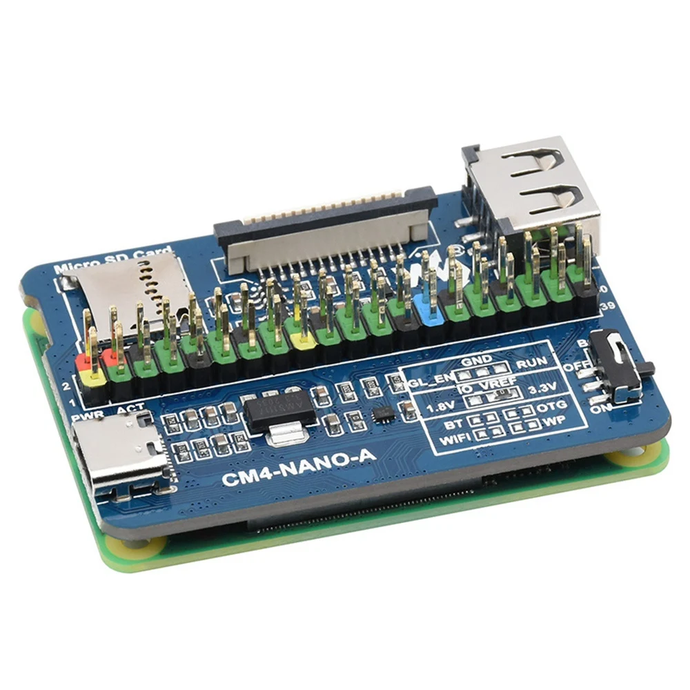 Waveshare for Raspberry Pi Compute Module 4 Lite/EMMC CM4-NANO-A Expansion Board with for Raspberry Pi 40PIN GPIO Interface