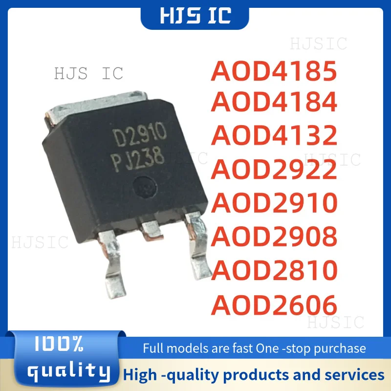 10/PCS NEW AOD2606 AOD2810 AOD2908 AOD2910 AOD2922 AOD4132 AOD4184 AOD4185 D2606 D2810 D2908 D2910 D2922 D4132 D4184 D4185 TO252