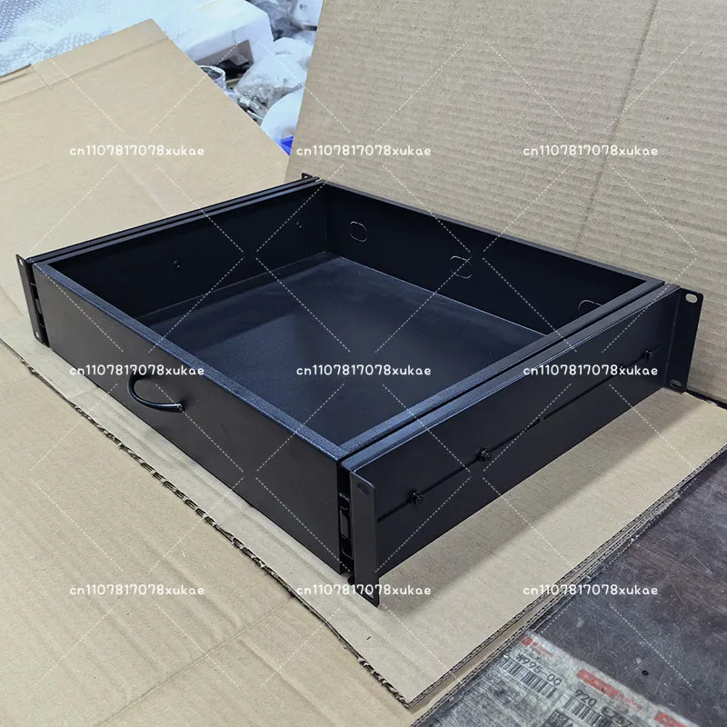 19-Inch Server Rack Sliding Shelf Telescopic Tray 1U Keyboard and Mouse Drawer with Extendable Divider