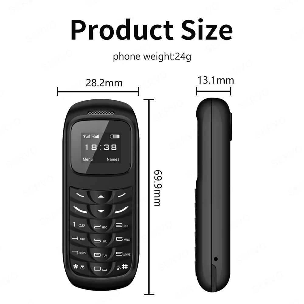 SERVO BM70 2G GSM Mini Mobile Phone Dual SIM Card Auto Call Record Bluetooth Call Blacklist Magic Voice Mini Portable Cellphone