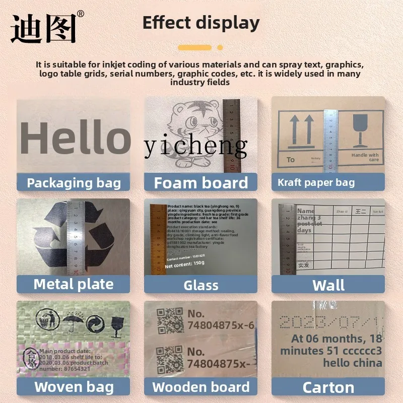 Zz Stampante a getto d'inchiostro portatile Carattere grande Stampante touch screen intelligente Piccoli caratteri cinesi Numeri Simboli inglesi Immagini