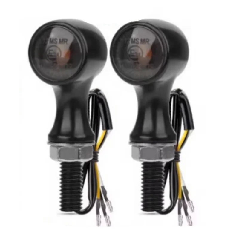 

2 шт. мотоцикл 12 В указатель поворота 3-контактный индикатор задний фонарь стоп-сигнал Daul цвет желтый белый свет-A65M