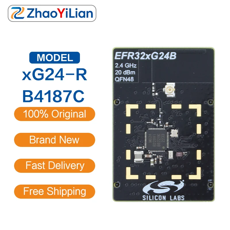 For xG24-RB4187C EFR32MG24 2.4GHz 20dBm Wireless Radio Board Cortex M33 BLE Zigbee Thread Matter