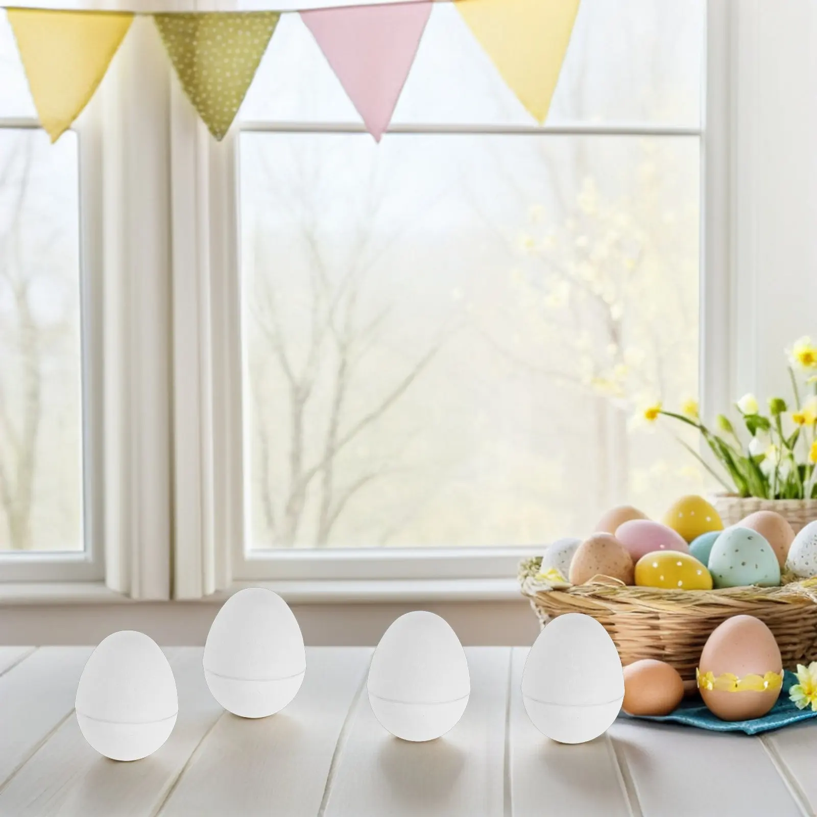 

Набор из 8 заготовок пасхальных яиц для творчества: неокрашенные, для ручной росписи, в винтажном стиле, для декора дома, вечеринок и занятий