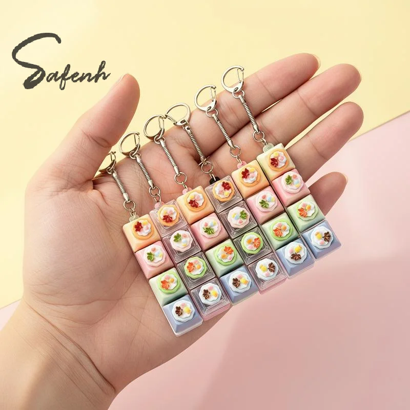 4-Key Stress Reliever Smooth Fidget Keychain Pendant Portable Anxiety Portable Stress Relief For Daily Commute Office