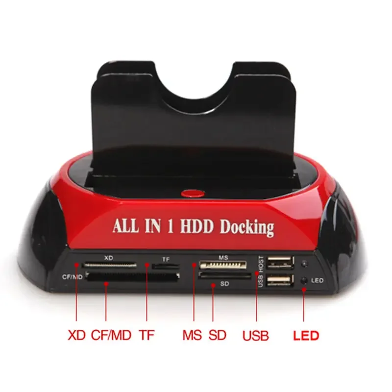 USB 2,0 zu ide sata Festplatte otb Klon dock alles in einer HDD Docking station Dual Bay 2,5 Zoll 3,5 Zoll Esata mit Kartenleser