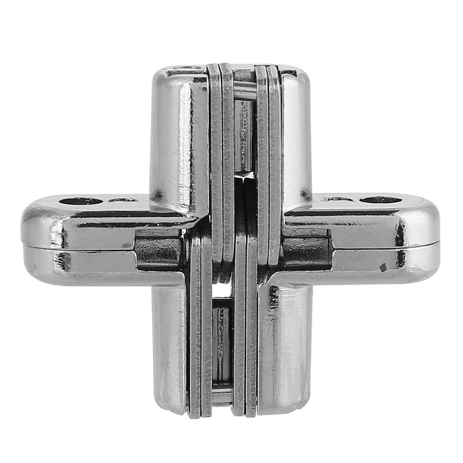 Zinc Alloy Hidden Hinges Invisible Concealed Cross Door Hinge Bearing Silver (XS)