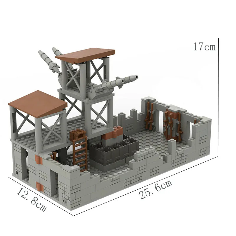 MOC-décennie s de Base de Guerre Militaire Montessori avec Armes, Jouets pour Garçons, Briques Classiques Techniques Compatibles, Cadeau