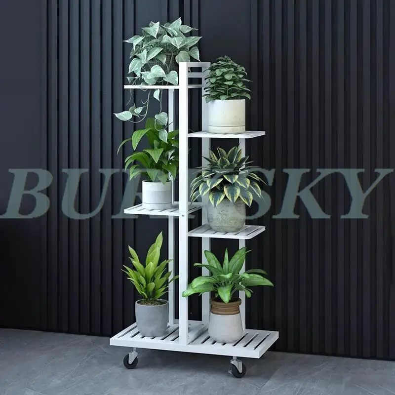 Plant Stand And Flower Stand 4/5/6 Pot Flower Shelf Planter Rack Storage Organizer Display Indoor Garden Balcony Storage Rack