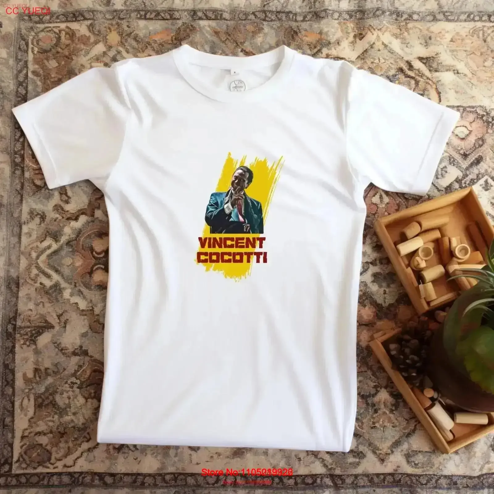 ヴィンセント・ココッティ-tシャツ-シネフィル-ギフト-90年代映画-トゥルー・ロマンス-クエンティン・タランティーノ-クリストファー・ウォーケン-ヴィンテージ-ウォッシュド-多用途